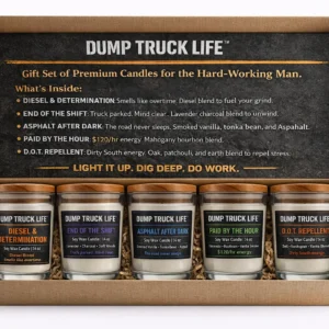 Dump Truck Life 5 Piece Soy Wax Candle Collection 14oz