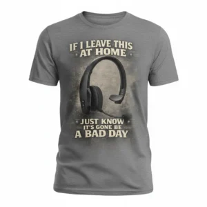 Funny Trucker Headset Graphic T-Shirt for Drivers